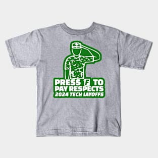 Press F to Pay Respects Kids T-Shirt